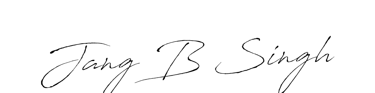 How to make Jang B Singh name signature. Use Antro_Vectra style for creating short signs online. This is the latest handwritten sign. Jang B Singh signature style 6 images and pictures png