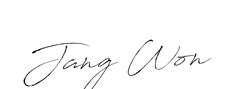 Jang Won stylish signature style. Best Handwritten Sign (Antro_Vectra) for my name. Handwritten Signature Collection Ideas for my name Jang Won. Jang Won signature style 6 images and pictures png