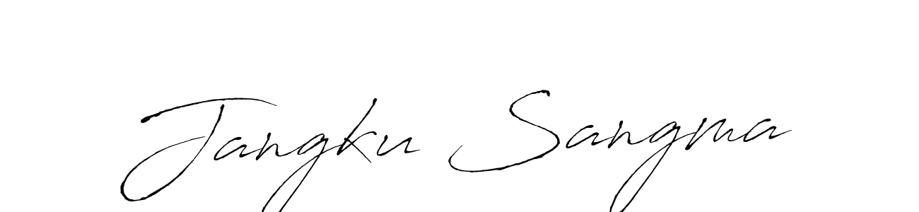 Also You can easily find your signature by using the search form. We will create Jangku Sangma name handwritten signature images for you free of cost using Antro_Vectra sign style. Jangku Sangma signature style 6 images and pictures png