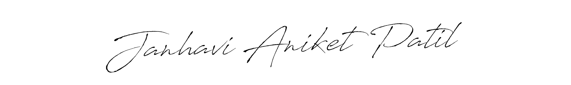 How to make Janhavi Aniket Patil name signature. Use Antro_Vectra style for creating short signs online. This is the latest handwritten sign. Janhavi Aniket Patil signature style 6 images and pictures png