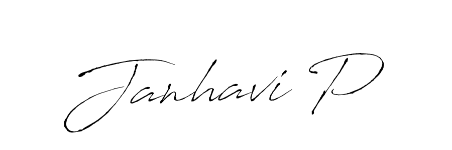 Create a beautiful signature design for name Janhavi P. With this signature (Antro_Vectra) fonts, you can make a handwritten signature for free. Janhavi P signature style 6 images and pictures png