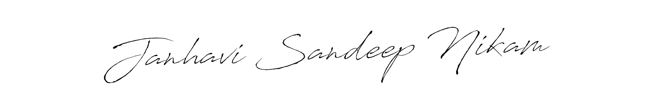 Design your own signature with our free online signature maker. With this signature software, you can create a handwritten (Antro_Vectra) signature for name Janhavi Sandeep Nikam. Janhavi Sandeep Nikam signature style 6 images and pictures png