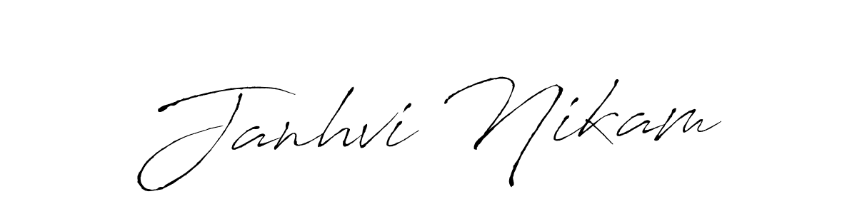Create a beautiful signature design for name Janhvi Nikam. With this signature (Antro_Vectra) fonts, you can make a handwritten signature for free. Janhvi Nikam signature style 6 images and pictures png