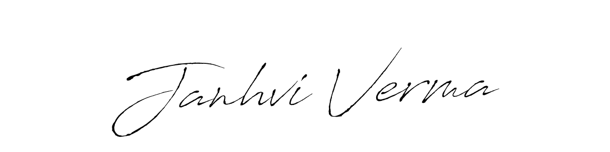 Design your own signature with our free online signature maker. With this signature software, you can create a handwritten (Antro_Vectra) signature for name Janhvi Verma. Janhvi Verma signature style 6 images and pictures png