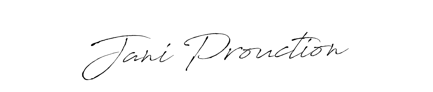 Jani Prouction stylish signature style. Best Handwritten Sign (Antro_Vectra) for my name. Handwritten Signature Collection Ideas for my name Jani Prouction. Jani Prouction signature style 6 images and pictures png