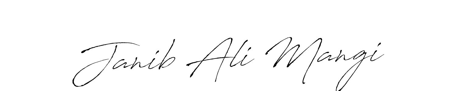 Design your own signature with our free online signature maker. With this signature software, you can create a handwritten (Antro_Vectra) signature for name Janib Ali Mangi. Janib Ali Mangi signature style 6 images and pictures png