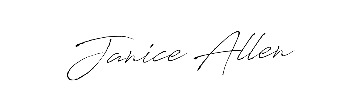 Janice Allen stylish signature style. Best Handwritten Sign (Antro_Vectra) for my name. Handwritten Signature Collection Ideas for my name Janice Allen. Janice Allen signature style 6 images and pictures png