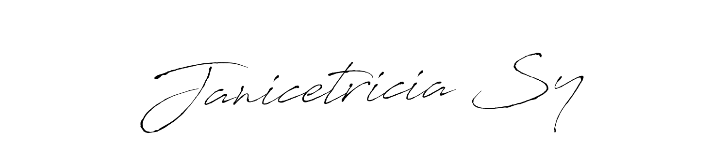 Design your own signature with our free online signature maker. With this signature software, you can create a handwritten (Antro_Vectra) signature for name Janicetricia Sy. Janicetricia Sy signature style 6 images and pictures png