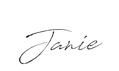 Design your own signature with our free online signature maker. With this signature software, you can create a handwritten (Antro_Vectra) signature for name Janie. Janie signature style 6 images and pictures png