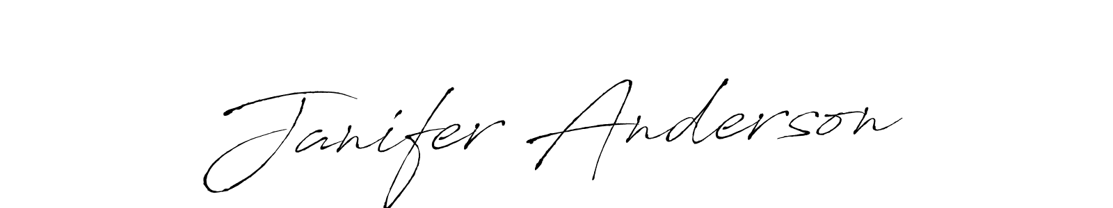 Antro_Vectra is a professional signature style that is perfect for those who want to add a touch of class to their signature. It is also a great choice for those who want to make their signature more unique. Get Janifer Anderson name to fancy signature for free. Janifer Anderson signature style 6 images and pictures png