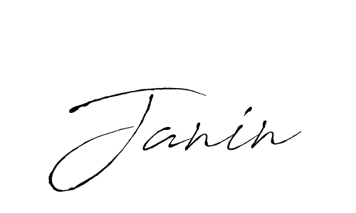 Make a beautiful signature design for name Janin. With this signature (Antro_Vectra) style, you can create a handwritten signature for free. Janin signature style 6 images and pictures png