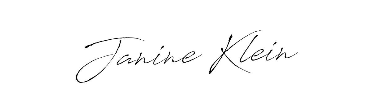 How to make Janine Klein name signature. Use Antro_Vectra style for creating short signs online. This is the latest handwritten sign. Janine Klein signature style 6 images and pictures png