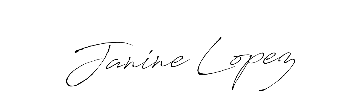 Janine Lopez stylish signature style. Best Handwritten Sign (Antro_Vectra) for my name. Handwritten Signature Collection Ideas for my name Janine Lopez. Janine Lopez signature style 6 images and pictures png