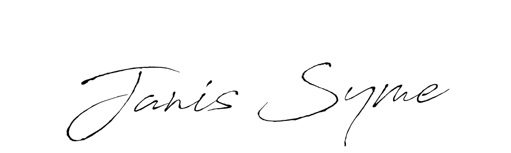 How to make Janis Syme name signature. Use Antro_Vectra style for creating short signs online. This is the latest handwritten sign. Janis Syme signature style 6 images and pictures png