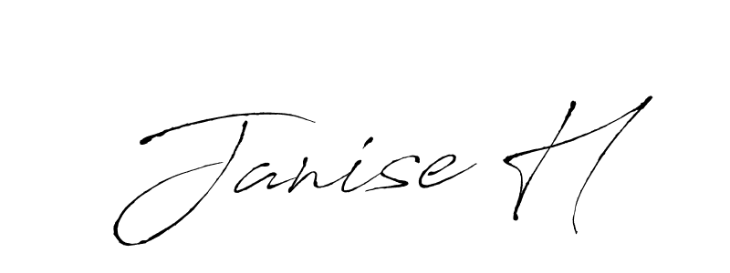 How to make Janise H signature? Antro_Vectra is a professional autograph style. Create handwritten signature for Janise H name. Janise H signature style 6 images and pictures png