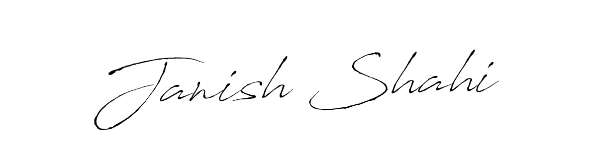 The best way (Antro_Vectra) to make a short signature is to pick only two or three words in your name. The name Janish Shahi include a total of six letters. For converting this name. Janish Shahi signature style 6 images and pictures png