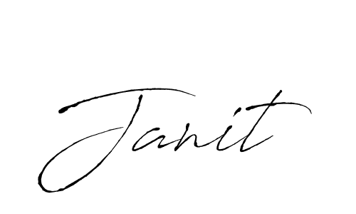 How to make Janit name signature. Use Antro_Vectra style for creating short signs online. This is the latest handwritten sign. Janit signature style 6 images and pictures png
