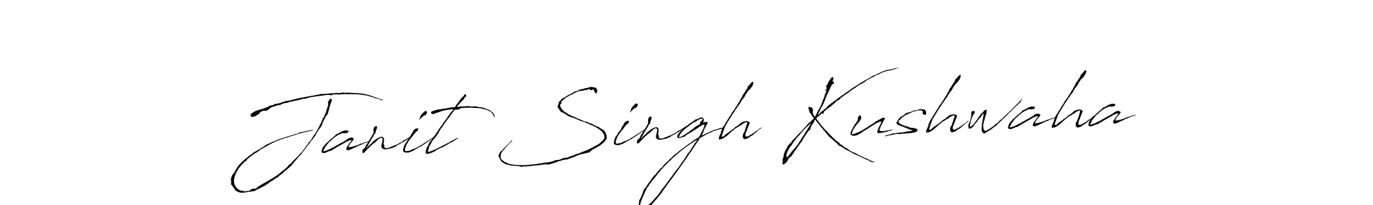 You should practise on your own different ways (Antro_Vectra) to write your name (Janit Singh Kushwaha) in signature. don't let someone else do it for you. Janit Singh Kushwaha signature style 6 images and pictures png