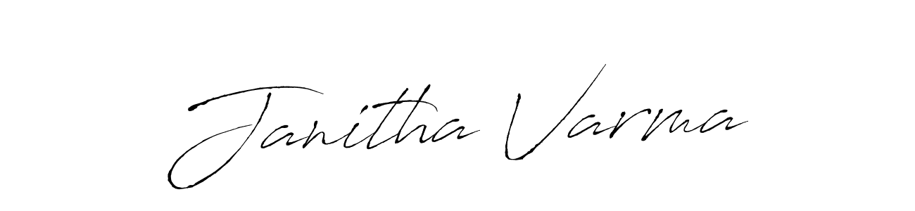 Use a signature maker to create a handwritten signature online. With this signature software, you can design (Antro_Vectra) your own signature for name Janitha Varma. Janitha Varma signature style 6 images and pictures png