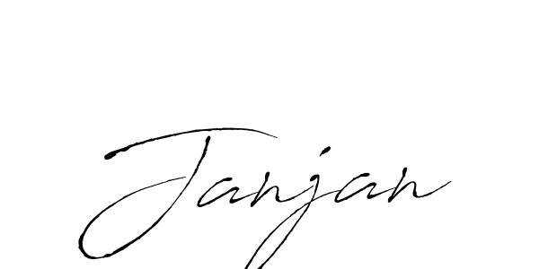 Make a beautiful signature design for name Janjan. With this signature (Antro_Vectra) style, you can create a handwritten signature for free. Janjan signature style 6 images and pictures png