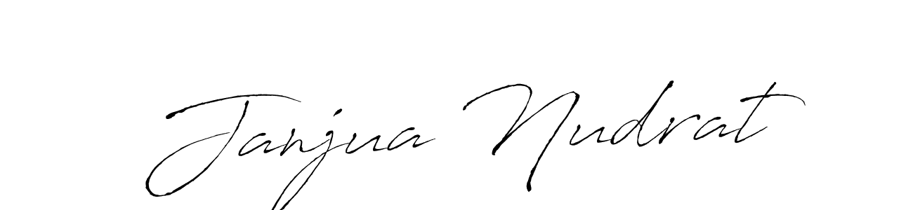 Use a signature maker to create a handwritten signature online. With this signature software, you can design (Antro_Vectra) your own signature for name Janjua Nudrat. Janjua Nudrat signature style 6 images and pictures png