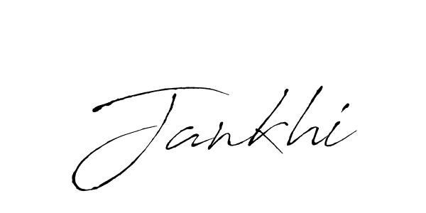 Use a signature maker to create a handwritten signature online. With this signature software, you can design (Antro_Vectra) your own signature for name Jankhi. Jankhi signature style 6 images and pictures png