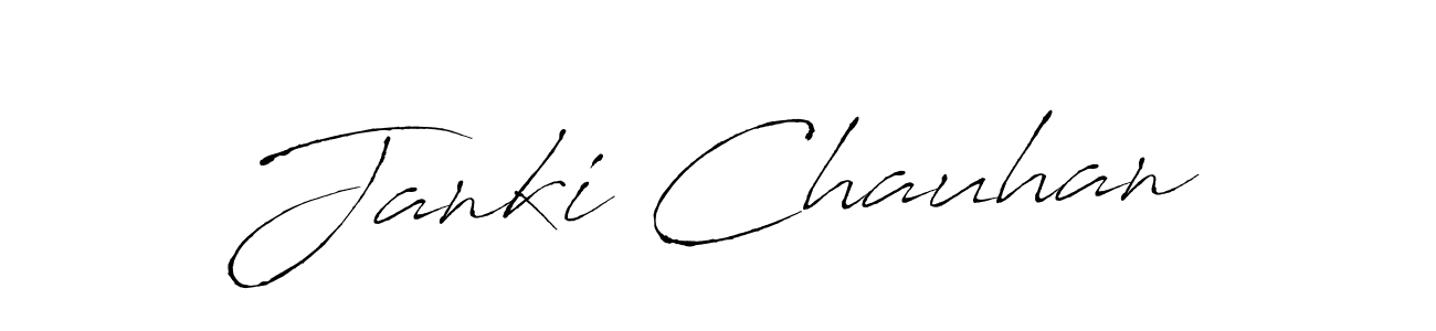 How to make Janki Chauhan signature? Antro_Vectra is a professional autograph style. Create handwritten signature for Janki Chauhan name. Janki Chauhan signature style 6 images and pictures png