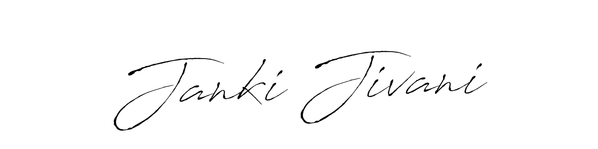 You should practise on your own different ways (Antro_Vectra) to write your name (Janki Jivani) in signature. don't let someone else do it for you. Janki Jivani signature style 6 images and pictures png