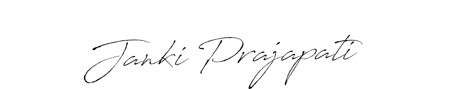 Create a beautiful signature design for name Janki Prajapati. With this signature (Antro_Vectra) fonts, you can make a handwritten signature for free. Janki Prajapati signature style 6 images and pictures png