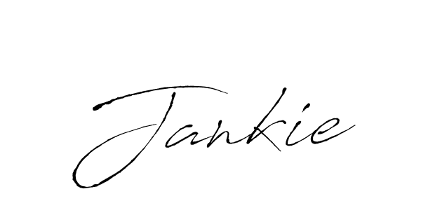 Design your own signature with our free online signature maker. With this signature software, you can create a handwritten (Antro_Vectra) signature for name Jankie. Jankie signature style 6 images and pictures png