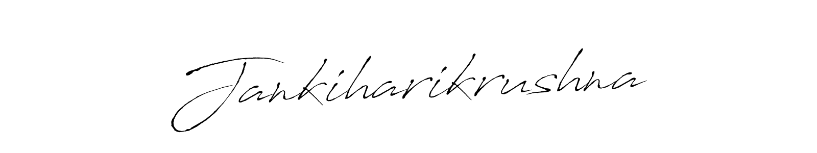 Use a signature maker to create a handwritten signature online. With this signature software, you can design (Antro_Vectra) your own signature for name Jankiharikrushna. Jankiharikrushna signature style 6 images and pictures png
