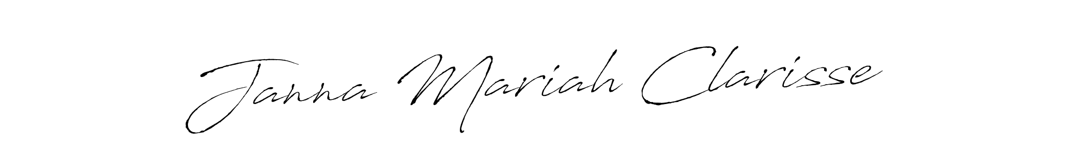 Design your own signature with our free online signature maker. With this signature software, you can create a handwritten (Antro_Vectra) signature for name Janna Mariah Clarisse. Janna Mariah Clarisse signature style 6 images and pictures png