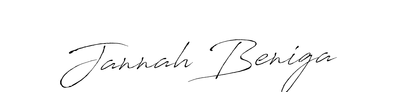 Design your own signature with our free online signature maker. With this signature software, you can create a handwritten (Antro_Vectra) signature for name Jannah Beniga. Jannah Beniga signature style 6 images and pictures png