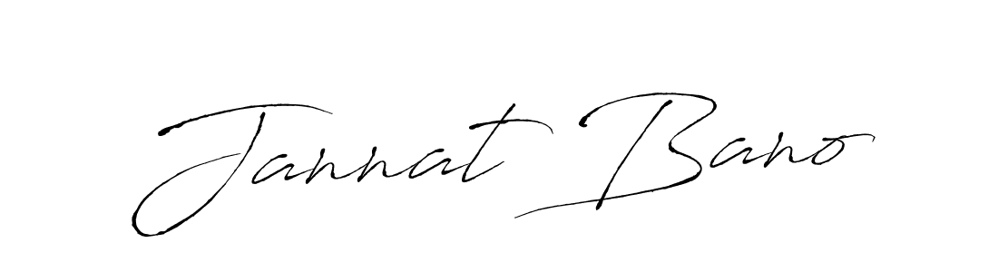 Make a beautiful signature design for name Jannat Bano. With this signature (Antro_Vectra) style, you can create a handwritten signature for free. Jannat Bano signature style 6 images and pictures png