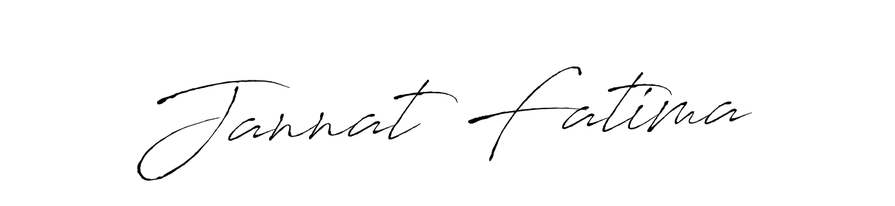 Make a beautiful signature design for name Jannat Fatima. With this signature (Antro_Vectra) style, you can create a handwritten signature for free. Jannat Fatima signature style 6 images and pictures png