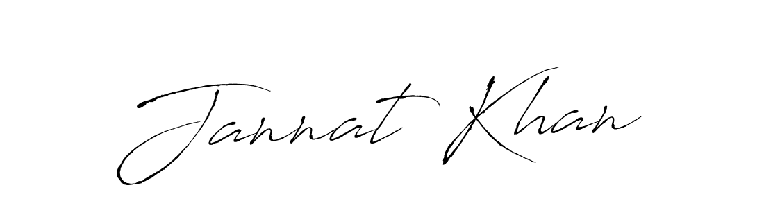 How to make Jannat Khan name signature. Use Antro_Vectra style for creating short signs online. This is the latest handwritten sign. Jannat Khan signature style 6 images and pictures png