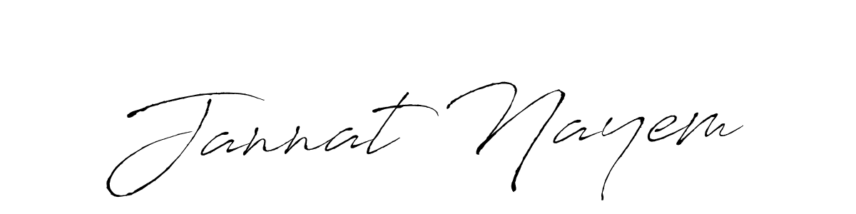 You should practise on your own different ways (Antro_Vectra) to write your name (Jannat Nayem) in signature. don't let someone else do it for you. Jannat Nayem signature style 6 images and pictures png