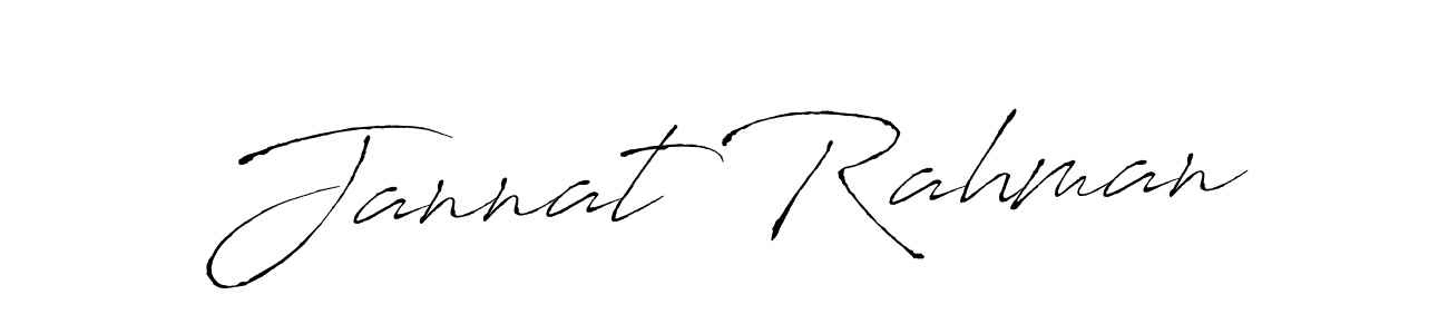 Jannat Rahman stylish signature style. Best Handwritten Sign (Antro_Vectra) for my name. Handwritten Signature Collection Ideas for my name Jannat Rahman. Jannat Rahman signature style 6 images and pictures png