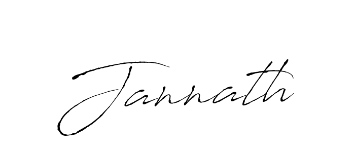 Jannath stylish signature style. Best Handwritten Sign (Antro_Vectra) for my name. Handwritten Signature Collection Ideas for my name Jannath. Jannath signature style 6 images and pictures png