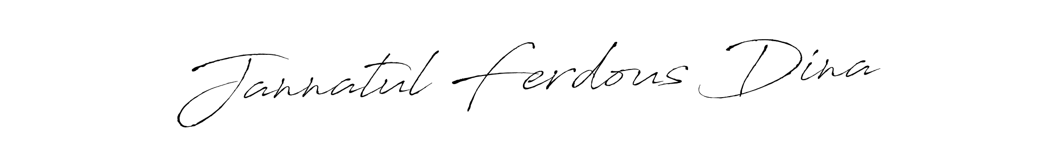 Similarly Antro_Vectra is the best handwritten signature design. Signature creator online .You can use it as an online autograph creator for name Jannatul Ferdous Dina. Jannatul Ferdous Dina signature style 6 images and pictures png