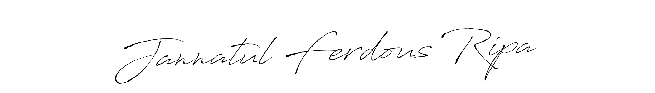 How to make Jannatul Ferdous Ripa signature? Antro_Vectra is a professional autograph style. Create handwritten signature for Jannatul Ferdous Ripa name. Jannatul Ferdous Ripa signature style 6 images and pictures png