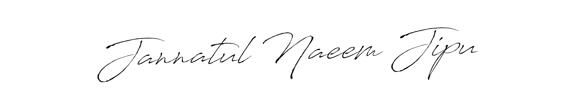 Create a beautiful signature design for name Jannatul Naeem Jipu. With this signature (Antro_Vectra) fonts, you can make a handwritten signature for free. Jannatul Naeem Jipu signature style 6 images and pictures png