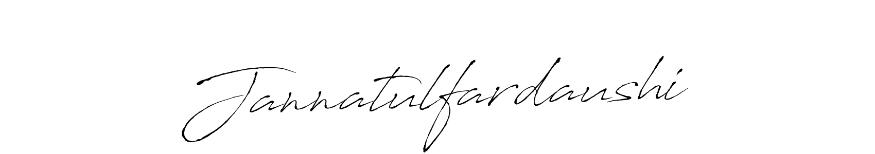 Also You can easily find your signature by using the search form. We will create Jannatulfardaushi name handwritten signature images for you free of cost using Antro_Vectra sign style. Jannatulfardaushi signature style 6 images and pictures png
