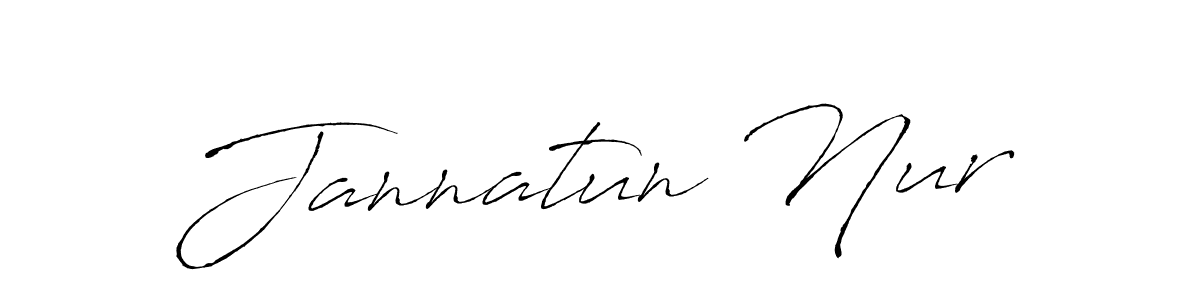 Design your own signature with our free online signature maker. With this signature software, you can create a handwritten (Antro_Vectra) signature for name Jannatun Nur. Jannatun Nur signature style 6 images and pictures png