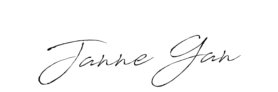 Use a signature maker to create a handwritten signature online. With this signature software, you can design (Antro_Vectra) your own signature for name Janne Gan. Janne Gan signature style 6 images and pictures png