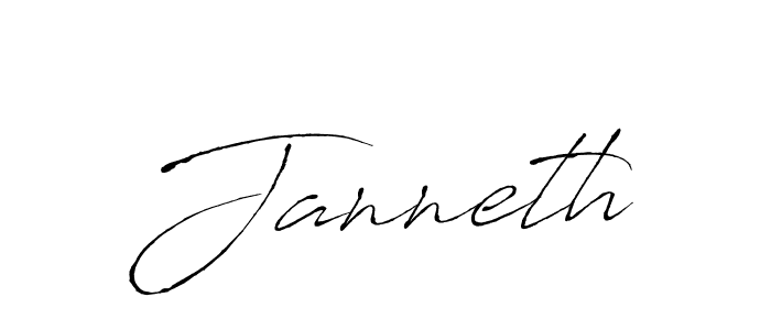 Janneth stylish signature style. Best Handwritten Sign (Antro_Vectra) for my name. Handwritten Signature Collection Ideas for my name Janneth. Janneth signature style 6 images and pictures png