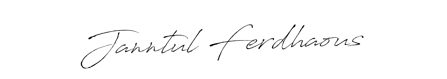 Use a signature maker to create a handwritten signature online. With this signature software, you can design (Antro_Vectra) your own signature for name Janntul Ferdhaous. Janntul Ferdhaous signature style 6 images and pictures png