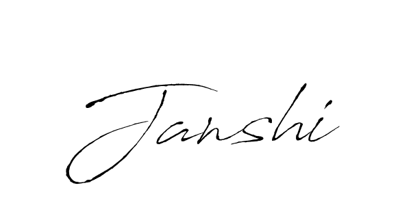 Make a beautiful signature design for name Janshi. With this signature (Antro_Vectra) style, you can create a handwritten signature for free. Janshi signature style 6 images and pictures png