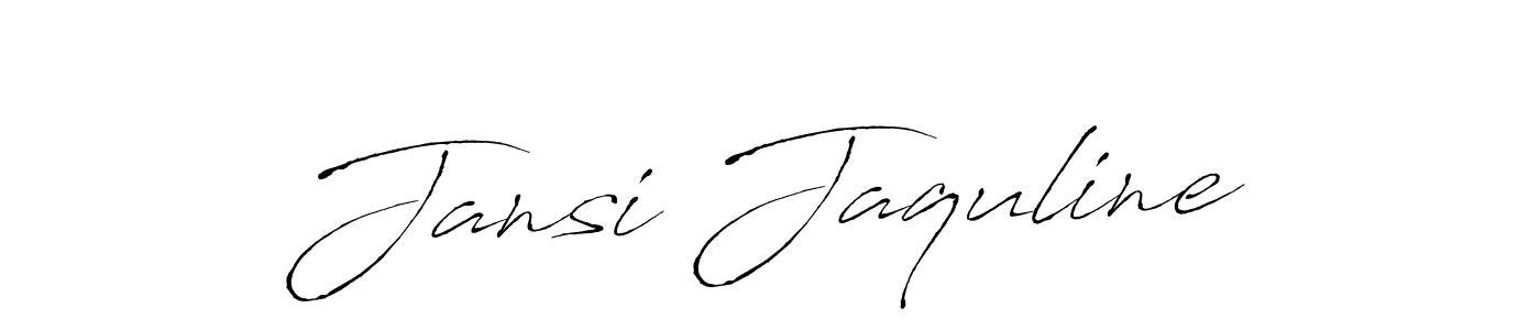 The best way (Antro_Vectra) to make a short signature is to pick only two or three words in your name. The name Jansi Jaquline include a total of six letters. For converting this name. Jansi Jaquline signature style 6 images and pictures png