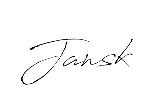 You should practise on your own different ways (Antro_Vectra) to write your name (Jansk) in signature. don't let someone else do it for you. Jansk signature style 6 images and pictures png